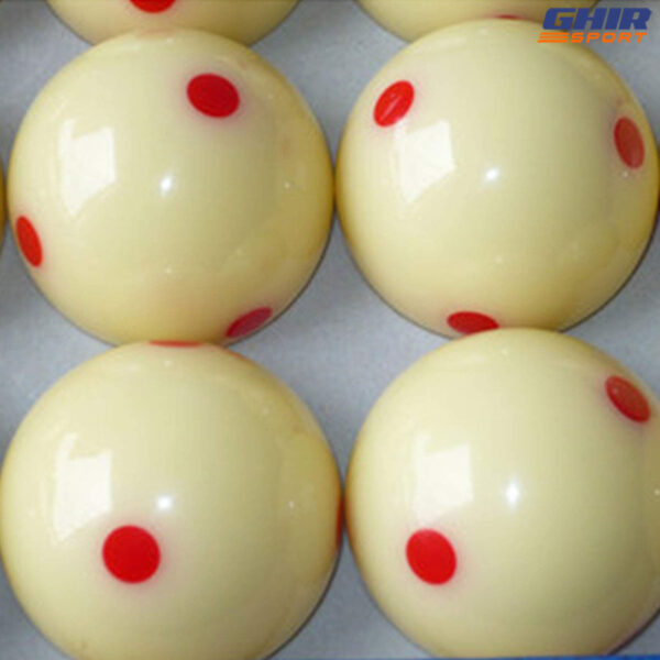 BOULE BLANCH AVEC POINT ROUGE POUR BILLARD – Image 6