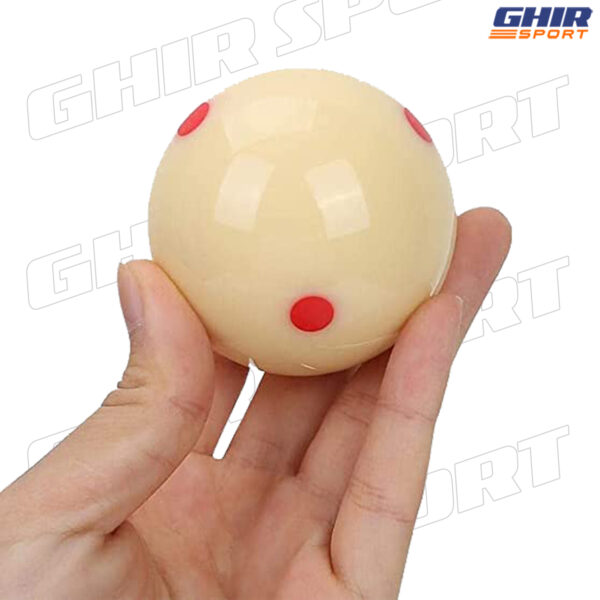 BOULE BLANCH AVEC POINT ROUGE POUR BILLARD – Image 5
