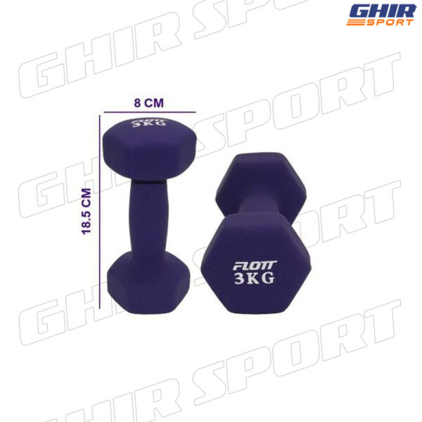 HALTERE HEXAGONALE EN NEOPRENE FLOTT FWS-2000 – Image 5