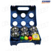 KIT DE BOULES DE PETANQUE EN CHROME (6 BOULES) FZB-0186