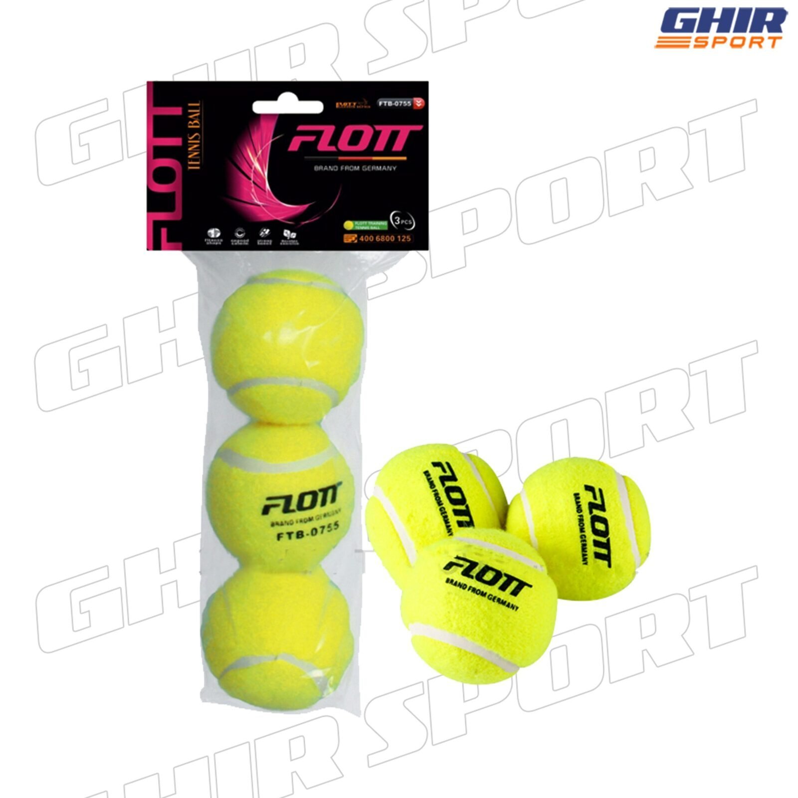 WATERMARK_GHIR_SPORT_2400_X_2400_balle_tennis-flott.jpg BALLE DE TENNIS FLOTT FTB-0755 – Image 1