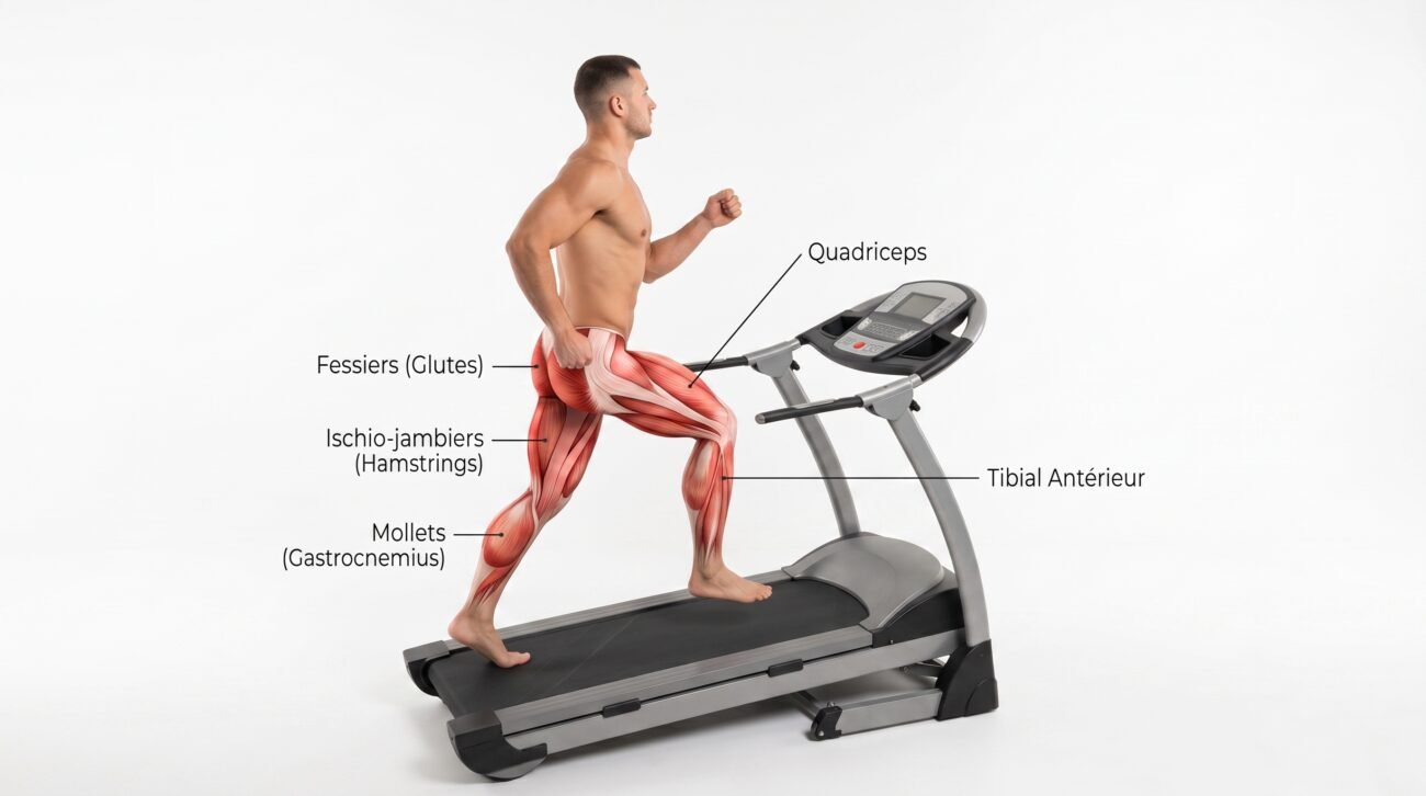 Les muscles sollicités avec le tapis de course