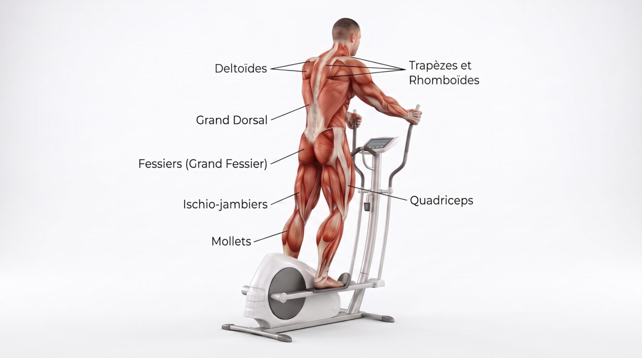 Les muscles sollicités avec le vélo elliptique